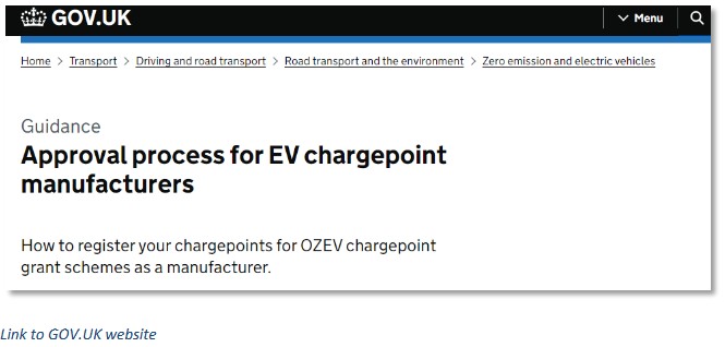 Register an EV chargepoint for OZEV grant eligibility